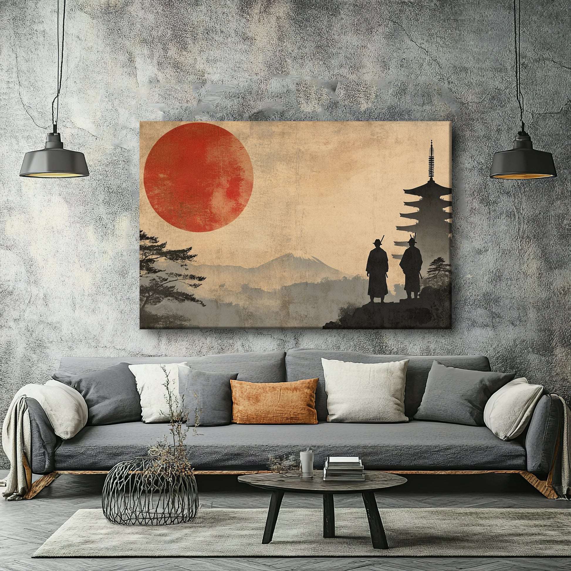 Red Sun Canvas Print Robussi