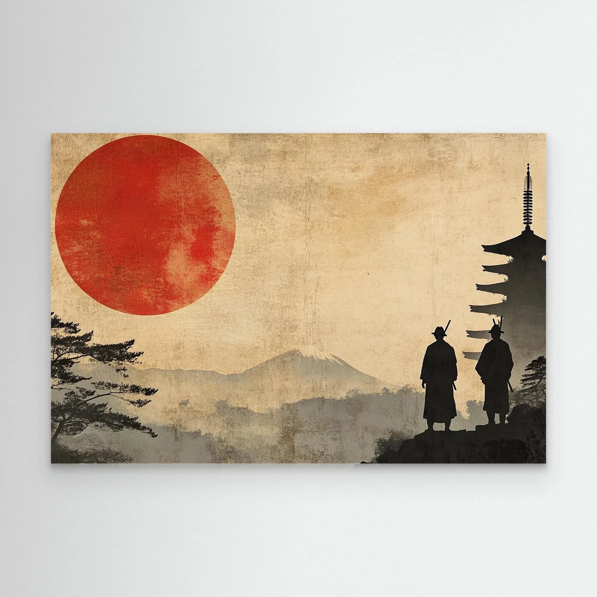 Red Sun Canvas Print Robussi