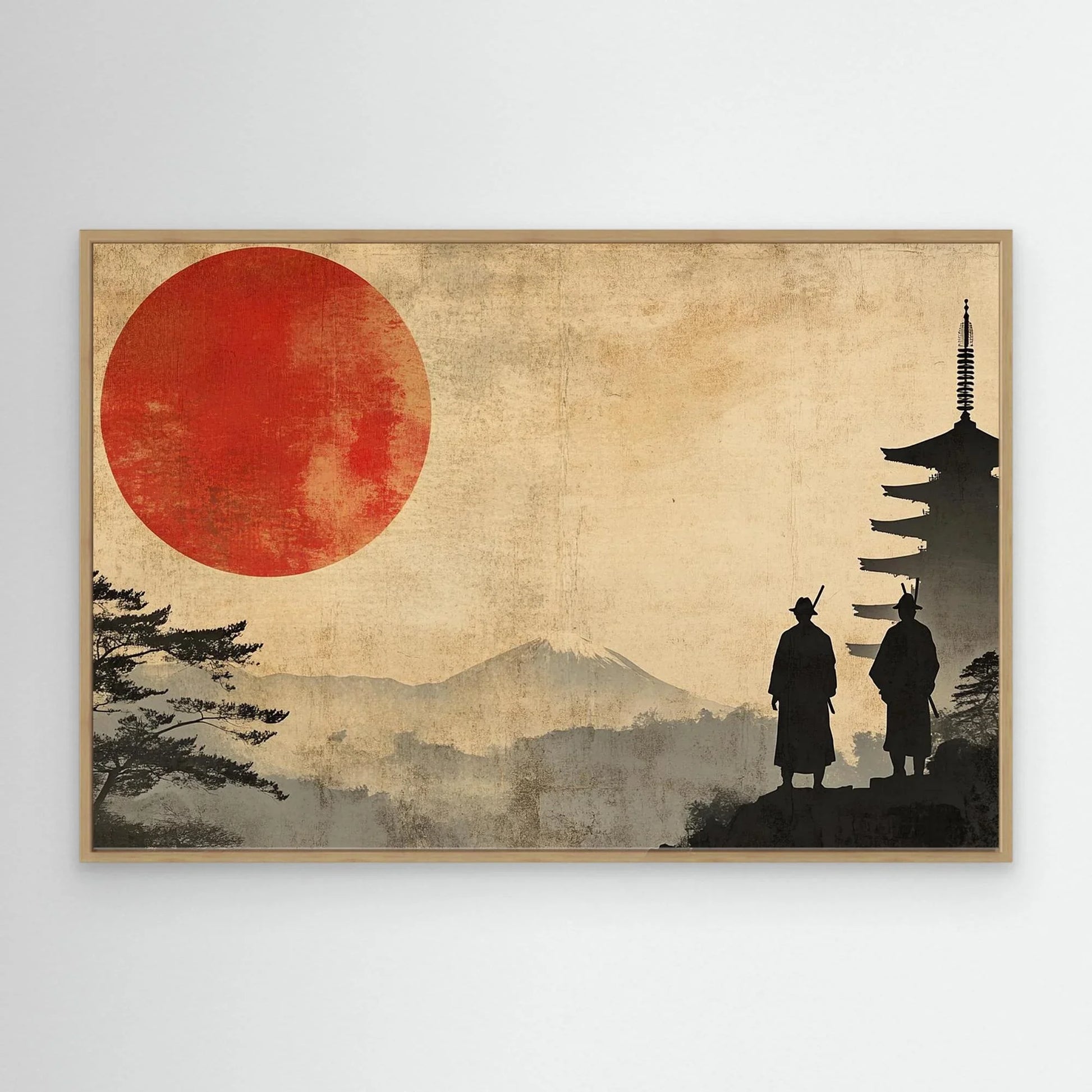 Red Sun Canvas Print Robussi