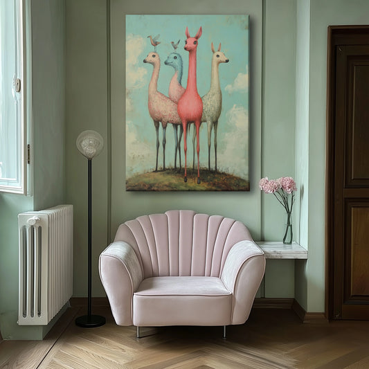 Roes on the Field Canvas Print Robussi
