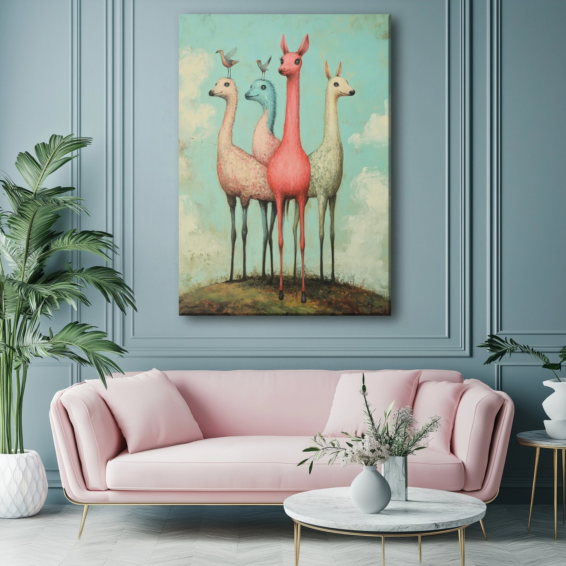 Roes on the Field Canvas Print Robussi
