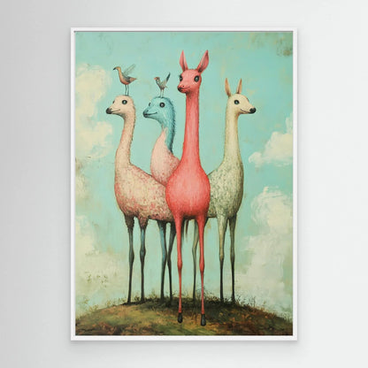Roes on the Field Canvas Print Robussi
