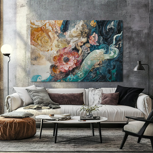 Sleepy Angel Canvas Print Printumo
