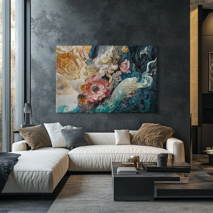 Sleepy Angel Canvas Print Printumo