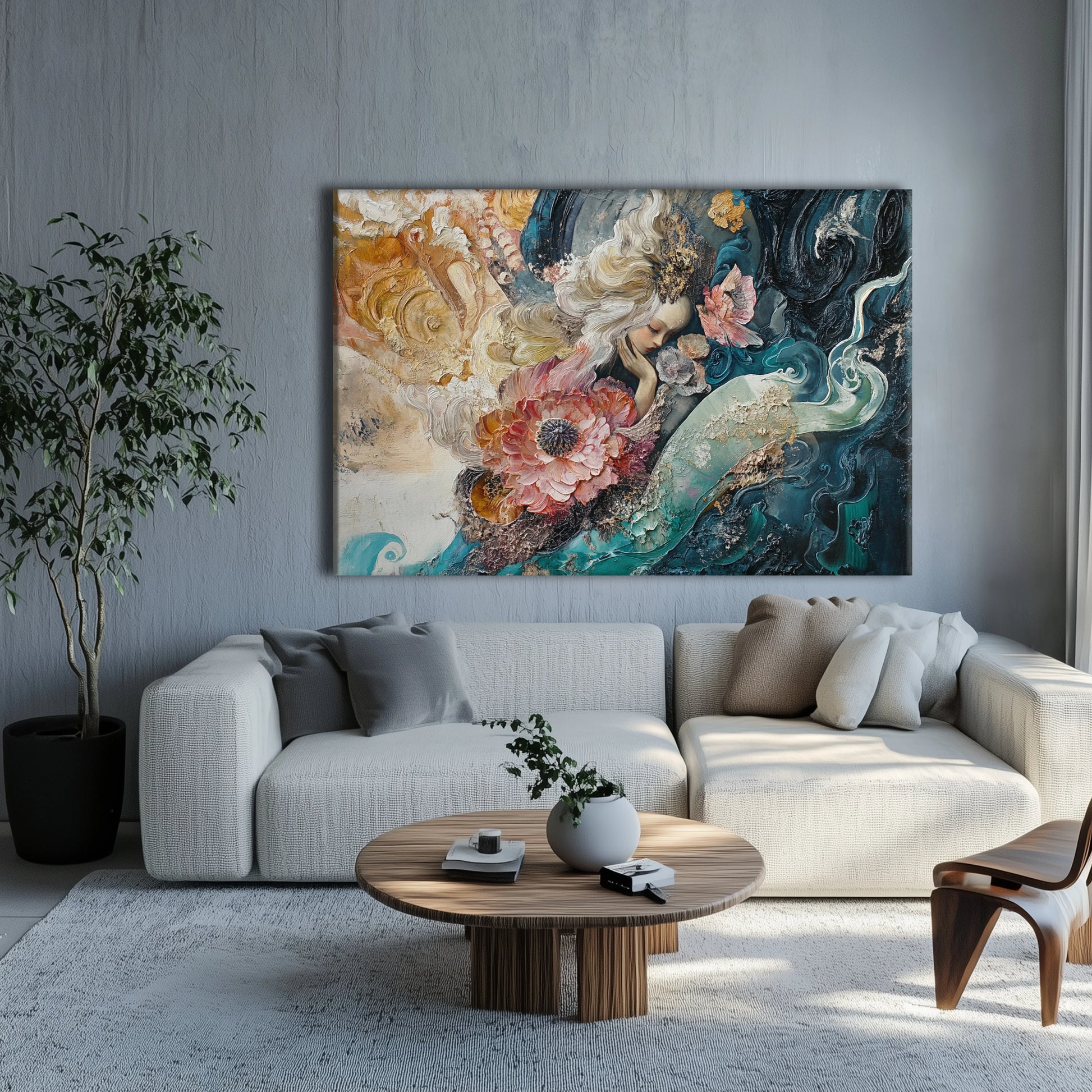 Sleepy Angel Canvas Print Printumo