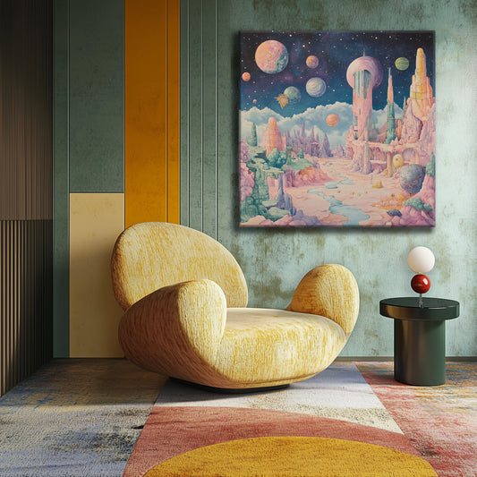 Space City Canvas Print Robussi