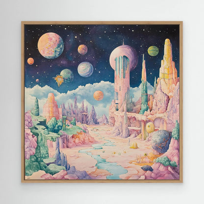 Space City Canvas Print Robussi