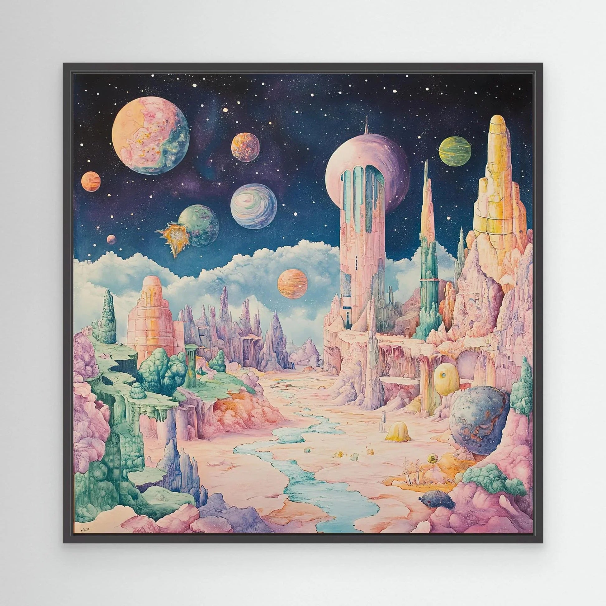Space City Canvas Print Robussi