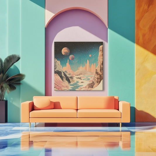 Space Metropolis Canvas Print Robussi