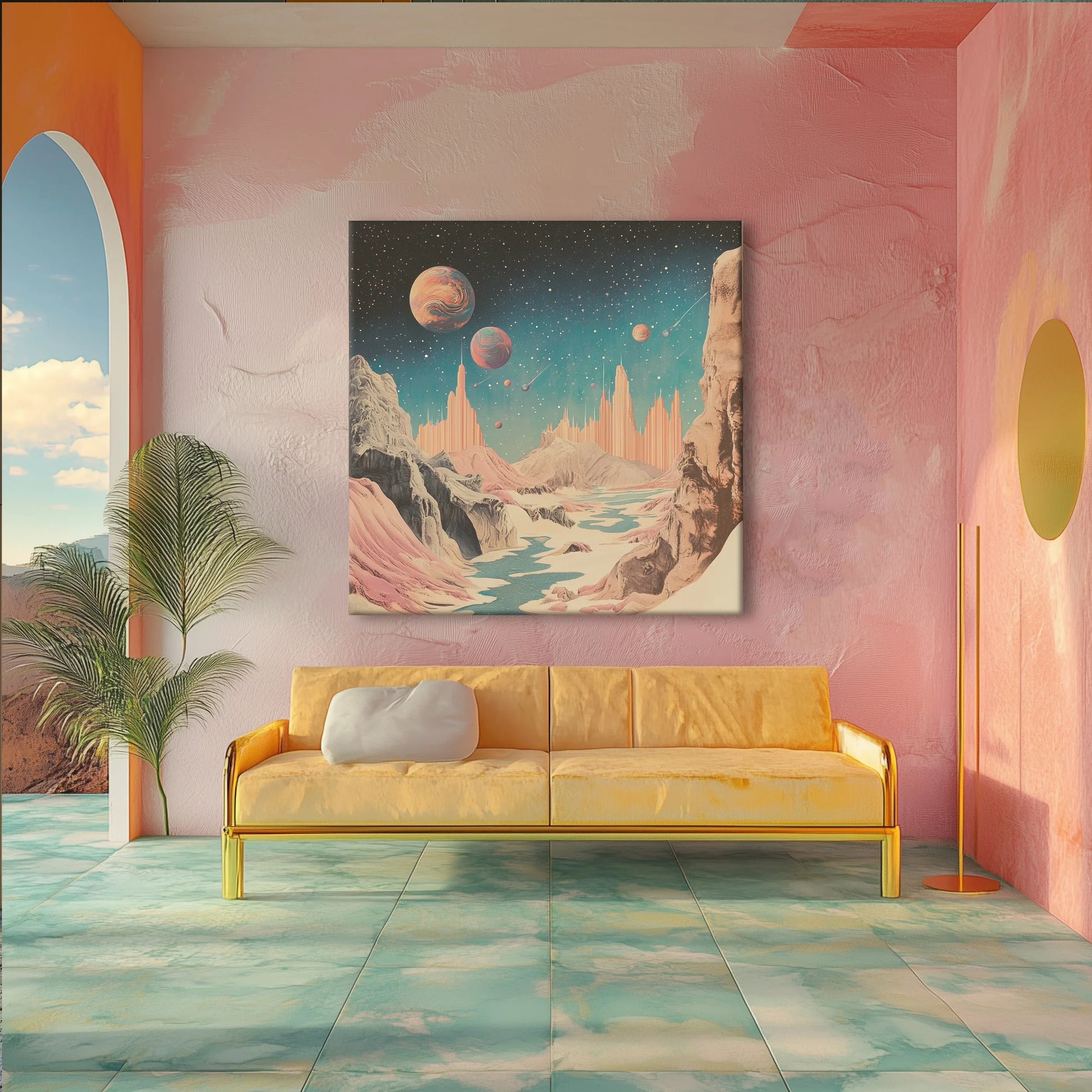 Space Metropolis Canvas Print Robussi