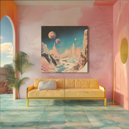 Space Metropolis Canvas Print Robussi