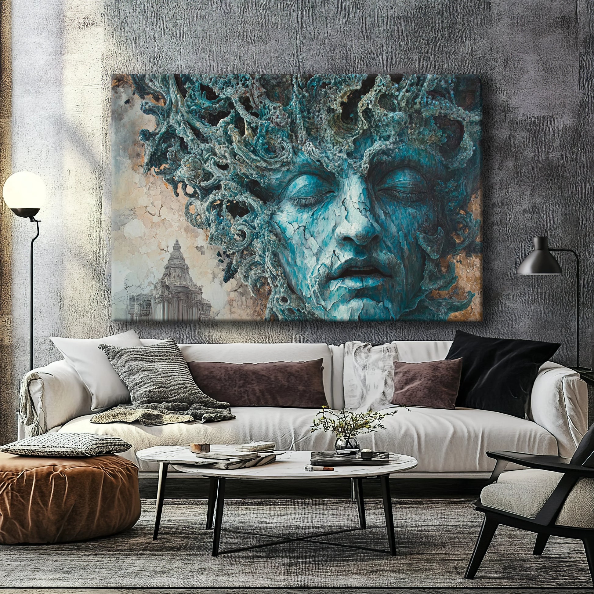 Statue of Sorrow Canvas Print Robussi