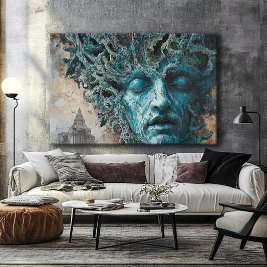 Statue of Sorrow Canvas Print Robussi