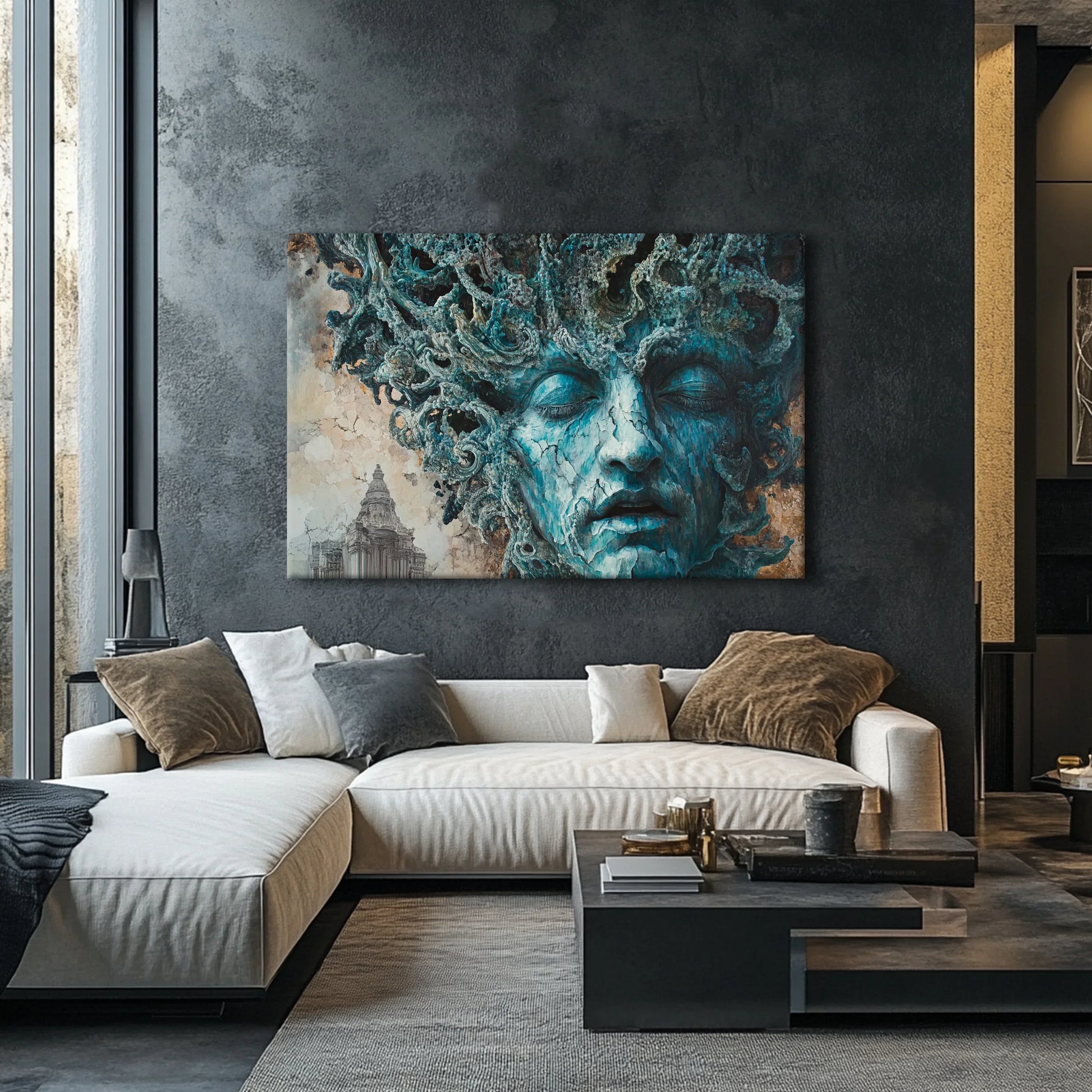 Statue of Sorrow Canvas Print Robussi