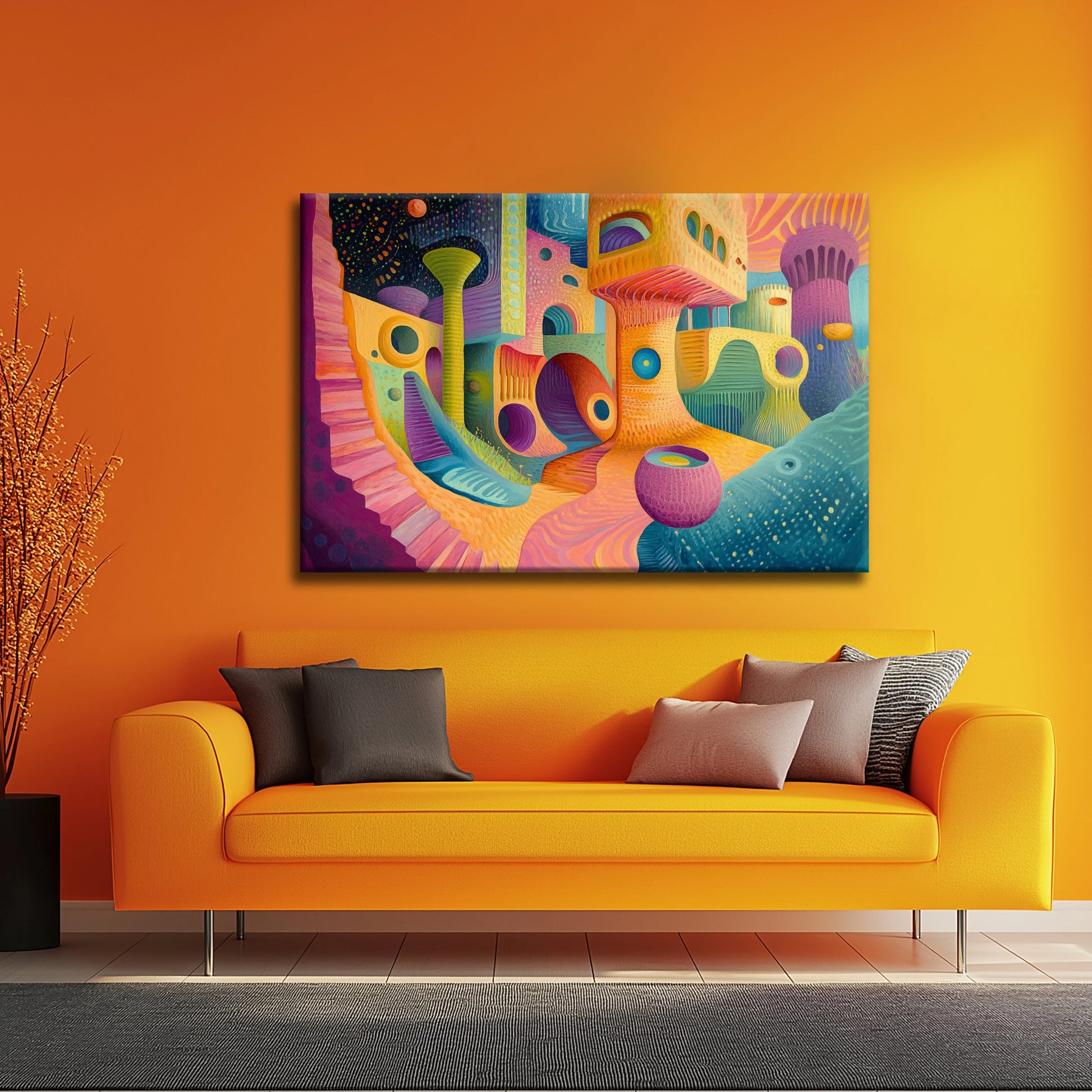 Surreal City Canvas Print Robussi