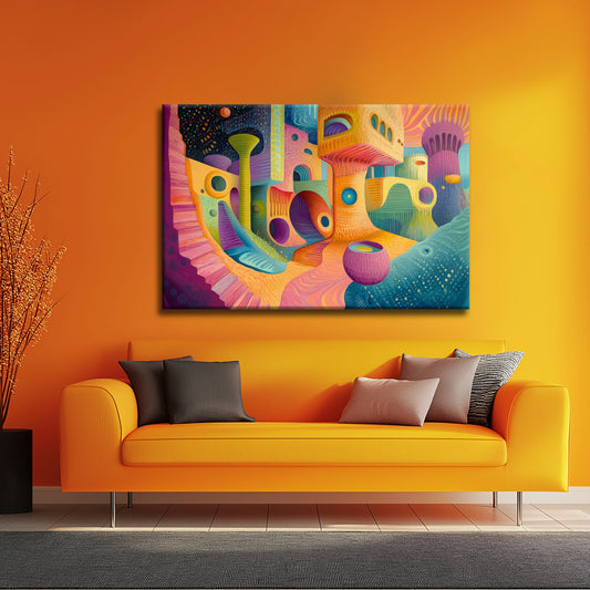 Surreal City Canvas Print Robussi
