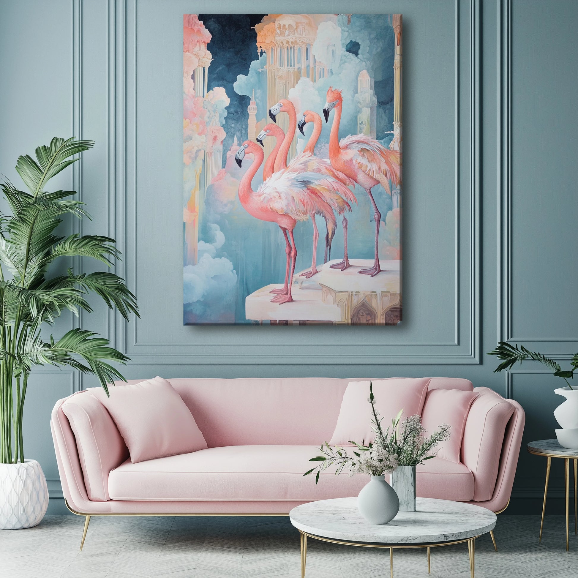 Swan City Canvas Print Robussi