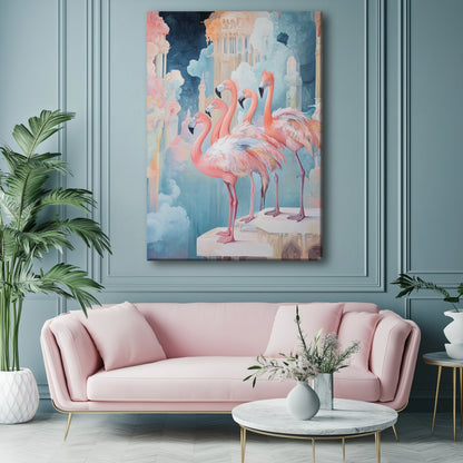 Swan City Canvas Print Robussi