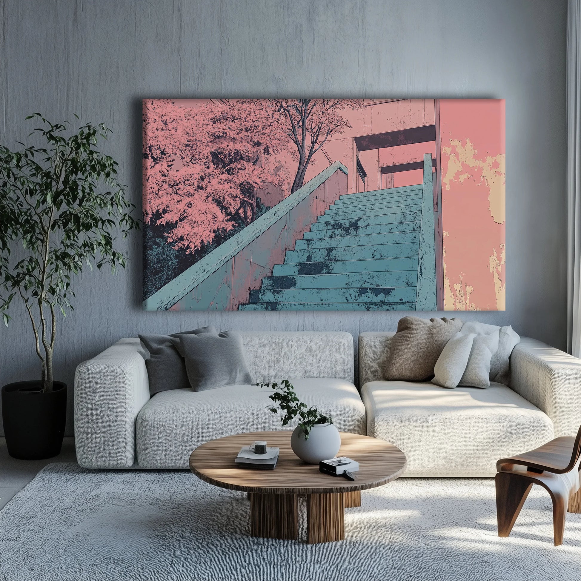 Walking Up Canvas Print Robussi
