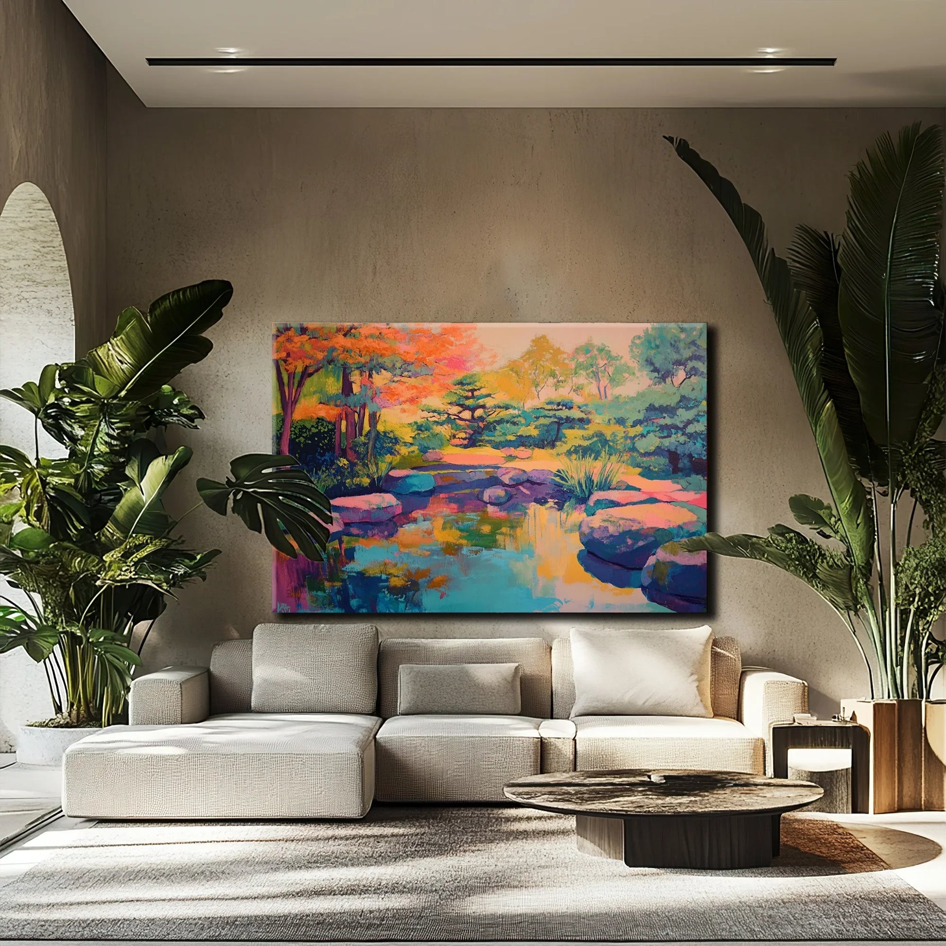 Yellow Forest Canvas Print Robussi