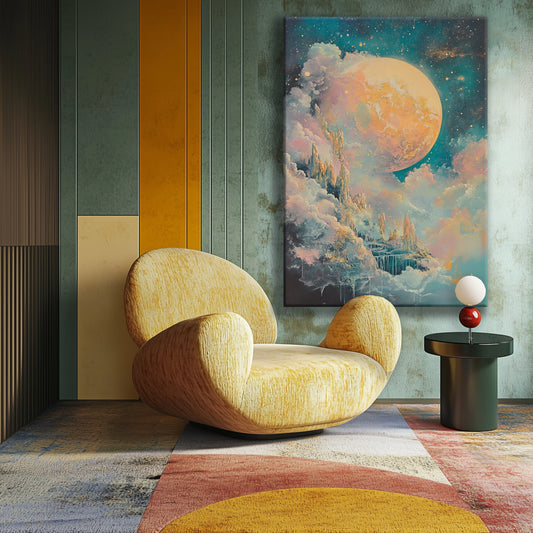 Yellow Planet Canvas Print Robussi