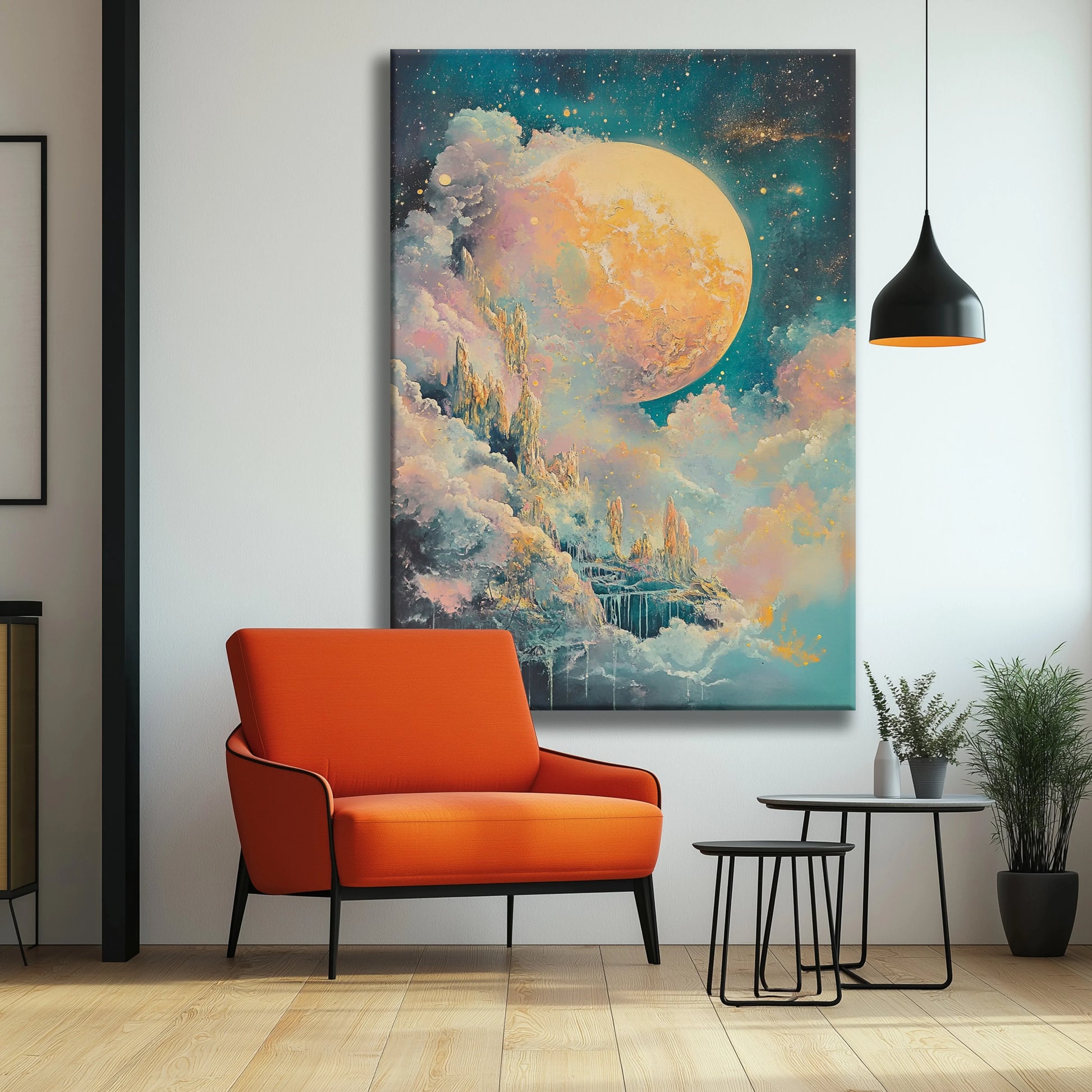 Yellow Planet Canvas Print Robussi