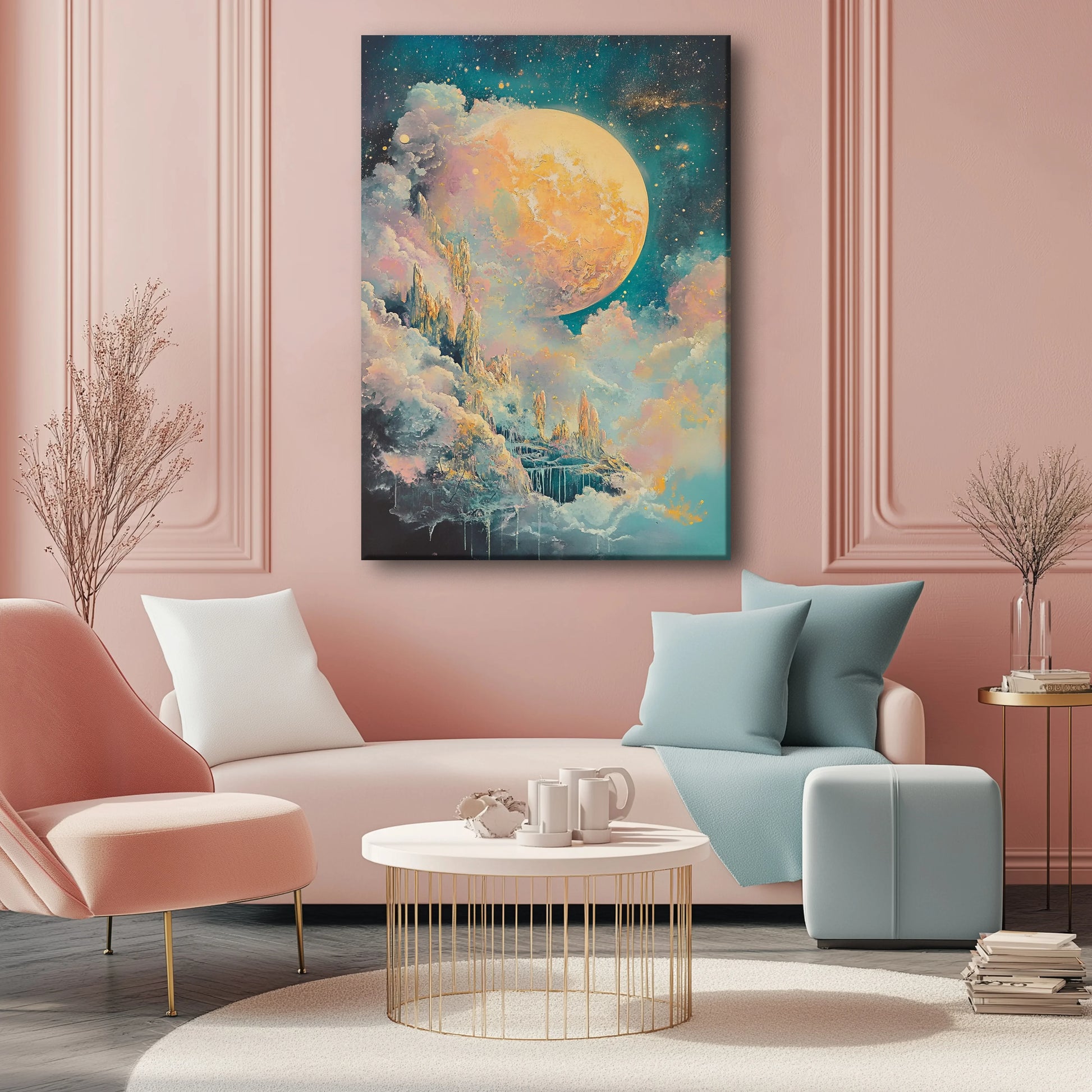Yellow Planet Canvas Print Robussi